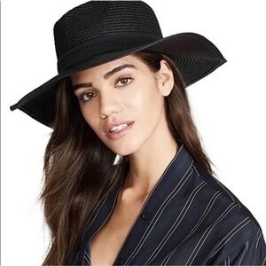 NWT Black Straw Madewell Mesa Sun Hat